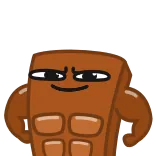 💪 cioccolato, muscolo, cartoni animati, umorismo telegram sticker