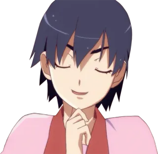 🤔 Hitagi Senjougahara Bakemonogatari anime, girl, monogatari, senjougahara, hitagi telegram sticker