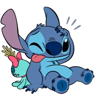 😜 Stitch Cartoon, Blau, Niedlich, Stitch, Disney telegram sticker