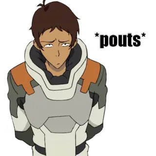 😕 Lance *pouts* Мультфильм, Надутые губы, Стикер, Вольтрон, Ланс telegram sticker