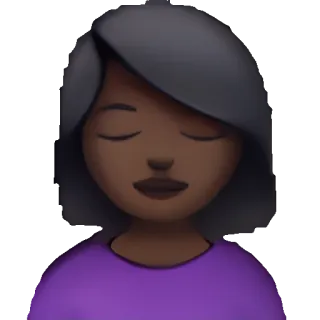🥑 emoji, faccia, persona, donna telegram sticker