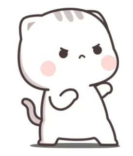 😾 gato, lindo, enojado, pegatina, dibujo animado telegram sticker