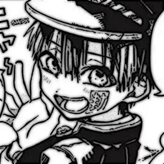 🔭 SMEX Anime, Garçon, Chapeau, Manga, Pansement, Noir et blanc telegram sticker