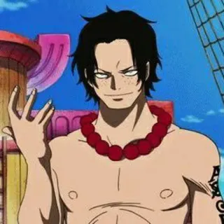 🔥 Ace One Piece Anime, One Piece, Ace, Personaggio, Cartone animato telegram sticker
