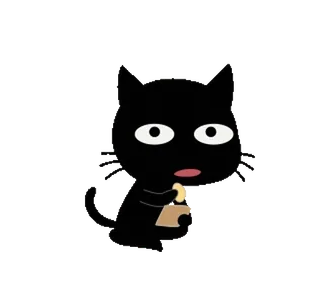 Black & White Kitty • @xxyuji telegram stickers