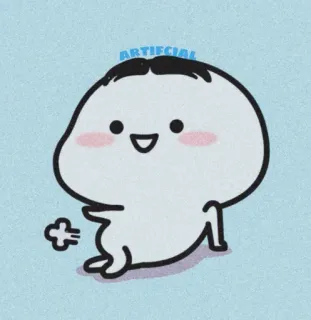 🌸 ARTIFICIAL cartoon, funny, cute, artificial telegram sticker