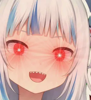 🦈 Gawr Gura Anime, Vtuber, Gawr Gura, Hai, Süß, Meme telegram sticker