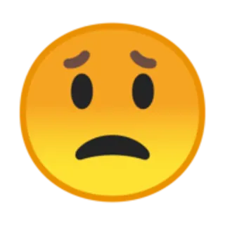 😟 sad, emoji, face, feeling, unhappy telegram sticker