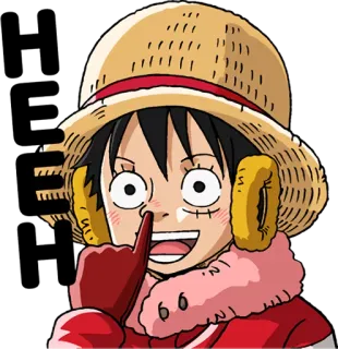 😅 Monkey D. Luffy One Piece 动漫, 海贼王, 路飞, 蒙奇·D·路飞, 海盗, 草帽, 角色 telegram sticker