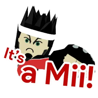 ✊ It's a Mii! Mii, Nintendo, character, video game telegram sticker