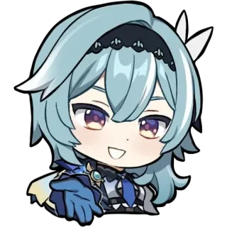 🎭 Eula Genshin Impact Anime, Chibi, Eula, Genshin Impact, Videospiel, Charakter whatsapp sticker