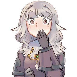 🫢 애니메이션, 엘프, 충격, 귀여운, 판타지 telegram sticker
