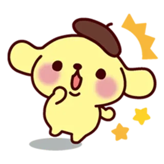 😦 Pom Pom Purin Pom Pom Purin, Sanrio, dog, cartoon, cute telegram sticker