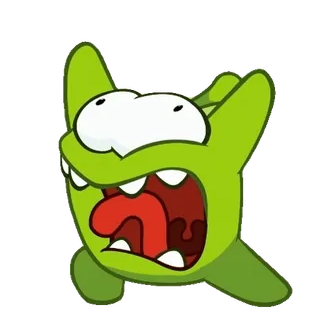 🤪 Om Nom Cut the Rope Desenho animado, Monstro, Verde, Jogo, Doce, Om Nom, Cut the Rope whatsapp sticker