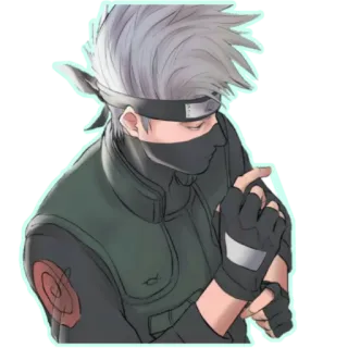 😒 Kakashi Hatake Naruto 애니메이션, 카카시, 나루토, 닌자, 캐릭터 telegram sticker