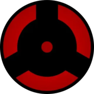 👁 动漫, 符号, 红色, 黑色 telegram sticker