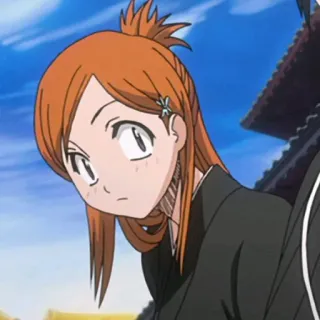 😳 Orihime Inoue Bleach anime, orihime inoue, bleach, cartoon, character telegram sticker