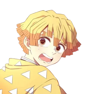 😱 Zenitsu Agatsuma Demon Slayer Anime, verängstigt, Demon Slayer, Zenitsu, Charakter telegram sticker