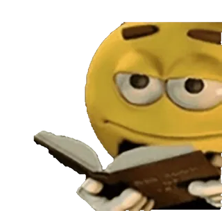 🤨 Эмодзи, Чтение, Книга, Желтый, Выражение telegram sticker