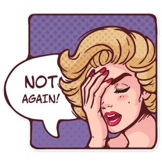 🤦 NOT AGAIN! woman, blonde, disappointment, upset, frustration telegram sticker