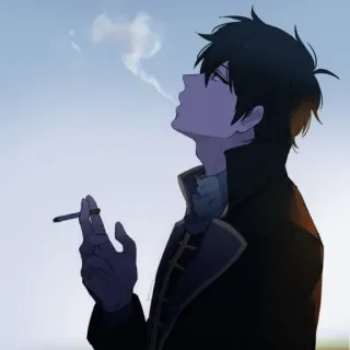 🚬 Hút thuốc, Thuốc lá, Anime, Manga, Nhân vật, Đàn ông whatsapp sticker