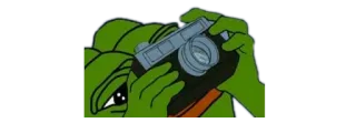 ☘ Pepe the Frog Pepe, o Sapo, Meme, Cultura da internet, Sapo, Câmera telegram sticker