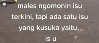 😝 males ngomonin isu terkini, tapi ada satu isu yang kusuka yaitu, is u telegram sticker