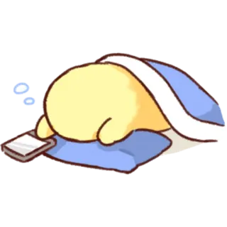 🥱 sleeping, tired, cartoon, cute, pillow, blanket telegram sticker