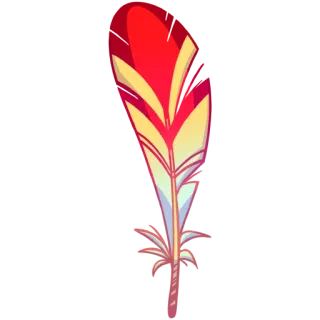 🍁 feder, rot, gelb, dekoration, design whatsapp sticker