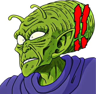 ‼ Nail Dragon Ball Z marah, anime, DBZ, kuku, Namekian telegram sticker