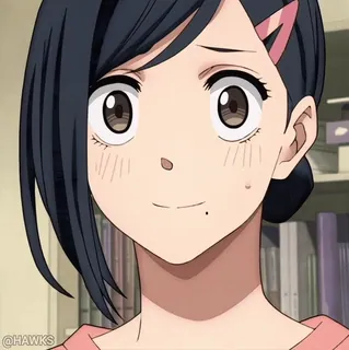 😅 @HAWKS anime, girl, cute, sticker, illustration whatsapp sticker