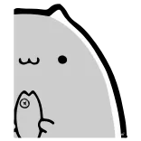 ☺️ gato, peixe, fofo, adesivo, animal whatsapp sticker