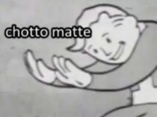 🙂 Vault Boy Fallout chotto matte telegram sticker