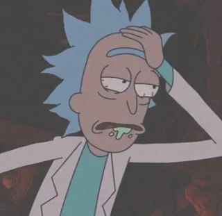 💎 Rick Sanchez Rick and Morty Rick and Morty, cartone animato, animato, Rick Sanchez, Adult Swim, divertente, stanco telegram sticker