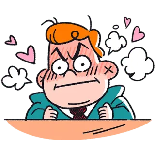 😤 zangado, frustrado, desenho animado, escritório, expressão, personagem telegram sticker