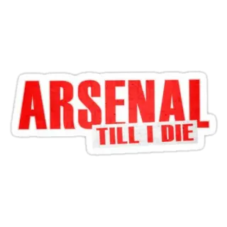 👊 ARSENAL TILL I DIE soccer, football, arsenal, sports, team, fan telegram sticker