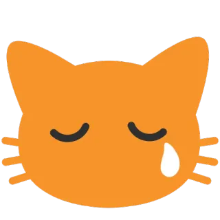 😿 cat, sad, crying, emoji, sticker telegram sticker