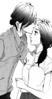 😘 couple, affection, romance, kiss, manga, anime telegram sticker