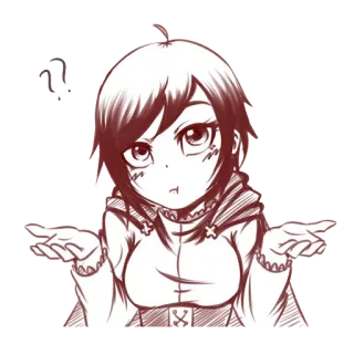 ❓ Ruby Rose RWBY Anime, Cartoon, Personnage, Illustration, RWBY telegram sticker