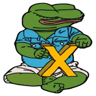 ❎ Pepe the Frog pepe, sapo, meme, meme da internet, personagem whatsapp sticker