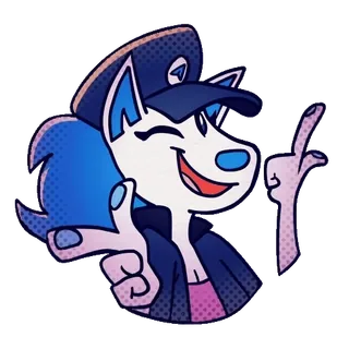 👈 Dibujo animado, Animal, Gesto, Personaje, Perro, Antropomorfo telegram sticker