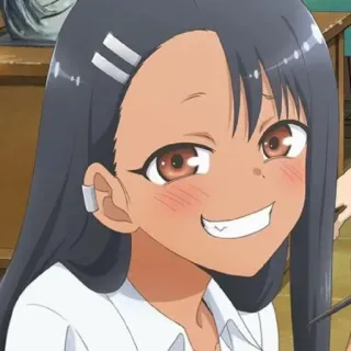 😁 Nagatoro Don't Toy with Me, Miss Nagatoro Anime, Manga, Ragazza, Sorriso, Carina, Nagatoro telegram sticker