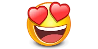 😍 Emoji, Liebe, Glücklich, Gesicht, Lächeln, Herz whatsapp sticker