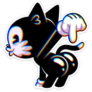 🍑 мультфильм, кот, животное, персонаж, наклейка telegram sticker