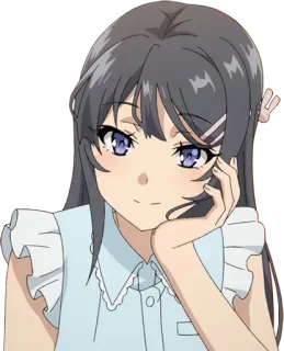 🥰 Mai Sakurajima Rascal Does Not Dream of Bunny Girl Senpai anime, girl, cute, sakurajima, mai, bunny girl, rascal does not dream telegram sticker