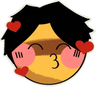 😘 Emoji, Cuore, Bacio, Amore, Carino telegram sticker