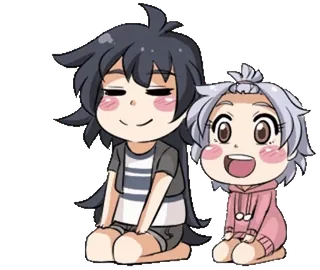 🎈 애니메이션, 만화, 귀여운, 치비, 만화, 친구 telegram sticker