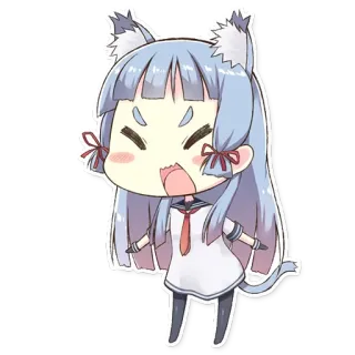 ☺️ anime, chibi, kawaii, girl, manga, cute, character, cartoon telegram sticker