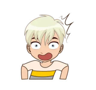 😨 boos, geschrokken, van streek, cartoon, anime, paniek whatsapp sticker