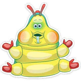 🤤 cartoon, creature, monster, silly, funny, cute whatsapp sticker